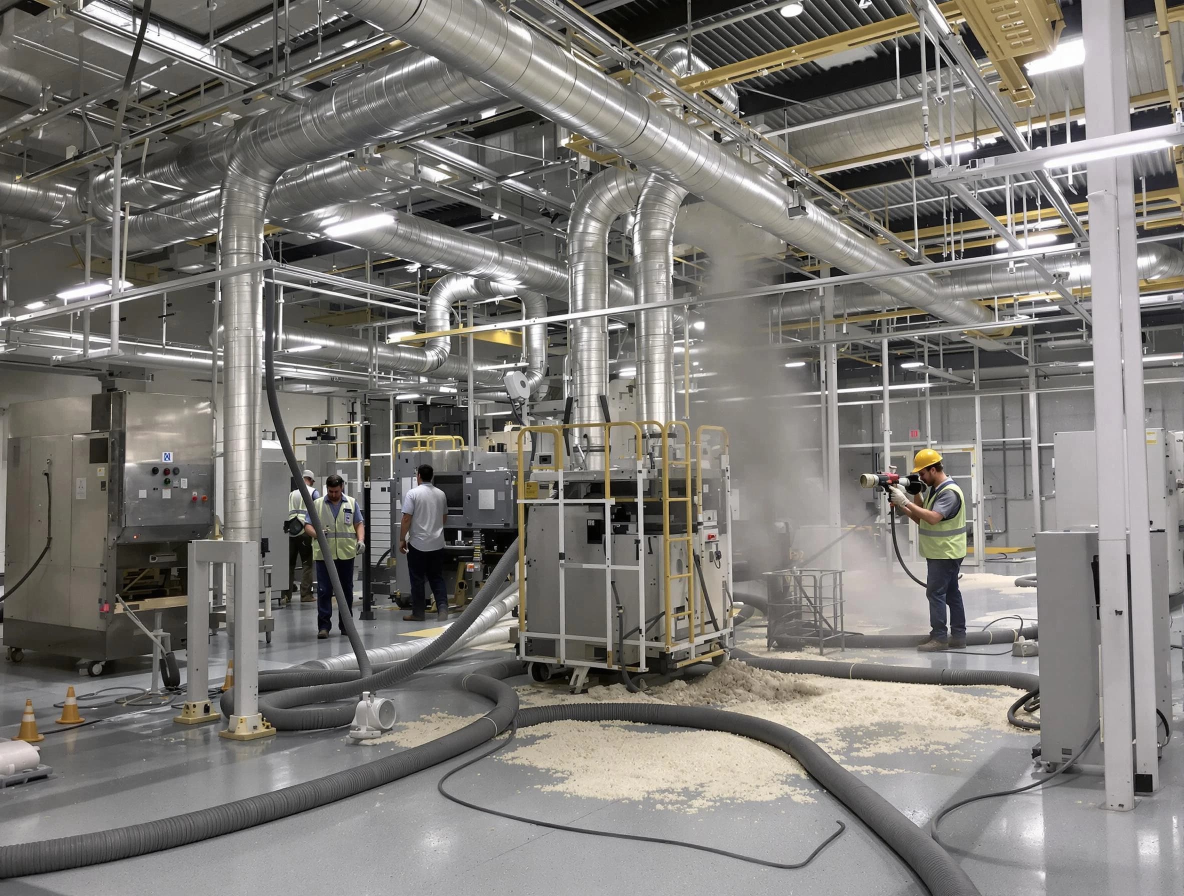 Heavy-duty industrial duct cleaning by Mustang Air Duct Cleaning in Mustang