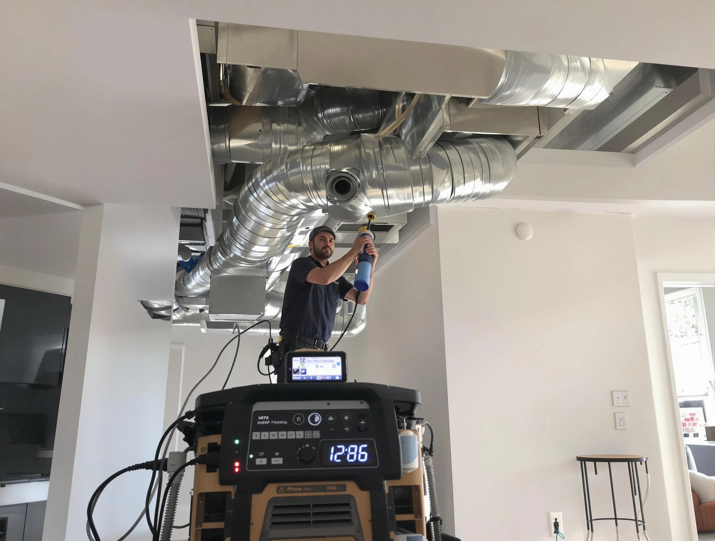 Advanced pure air duct cleaning by Mustang Air Duct Cleaning in Mustang